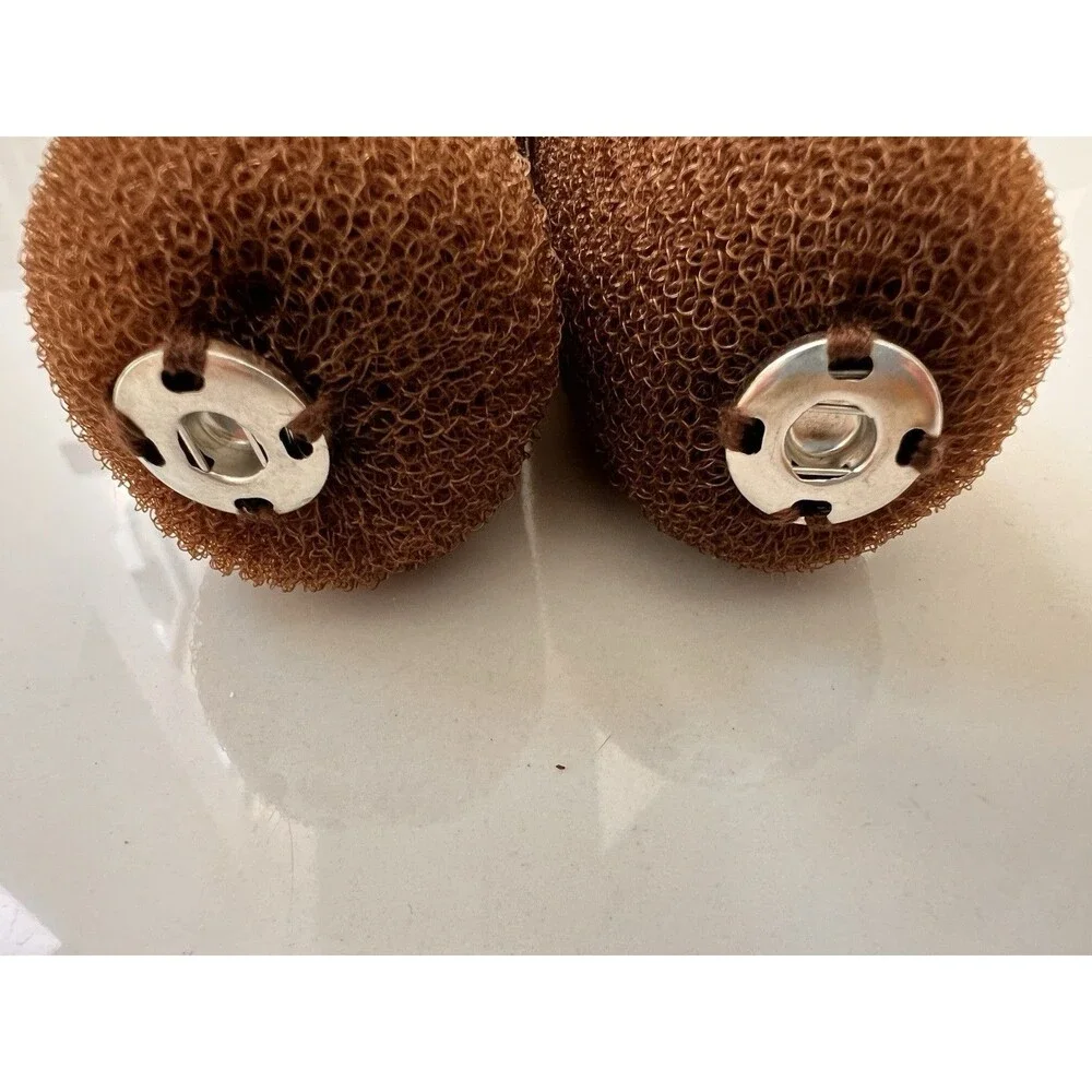 2pcs Mesh Bun Maker Hair Donut Classic Bun Styling Tool Snap Button Easy Updo